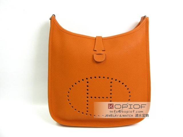 エルメス エヴリン スーパーコピー(トロワ)PM トリヨンクレマンス オレンジ(金具シルバー) her116